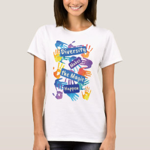 Diversiteit zorgt ervoor dat de magie van sociale t-shirt