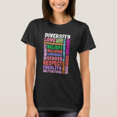 Diversiteitsontwerp Mannen vrouw leraar 1 T-shirt (Voorkant)