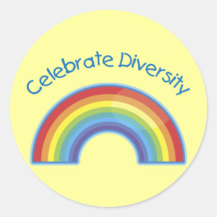 Diversiteitsstickers vieren ronde sticker