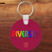 Diversity Custom Burgandy Sleutelhanger (Voorkant)