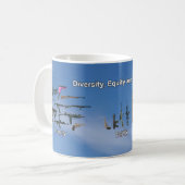 Diversity, Equity and Inclusion Gun Mug Koffiemok (Voorkant links)