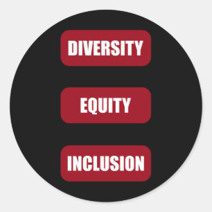 Diversity Equity Inclusion Pack-Sticker Ronde Sticker