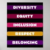 Diversity Equity Inclusion Respect Belonging Pack Poster (Voorkant)