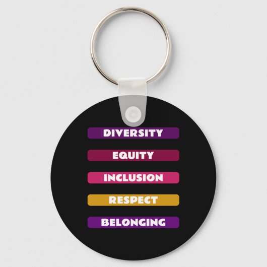 Diversity Equity Inclusion Respect Belonging Pack Sleutelhanger (Voorkant)