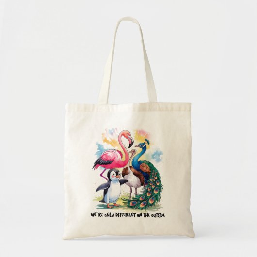 Diversity Inclusiveness Flamingo and Friends  Tote Bag (Voorkant)