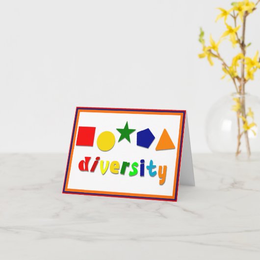 Diversity Shapes Note-Kaart Kaart (Gele Bloem)