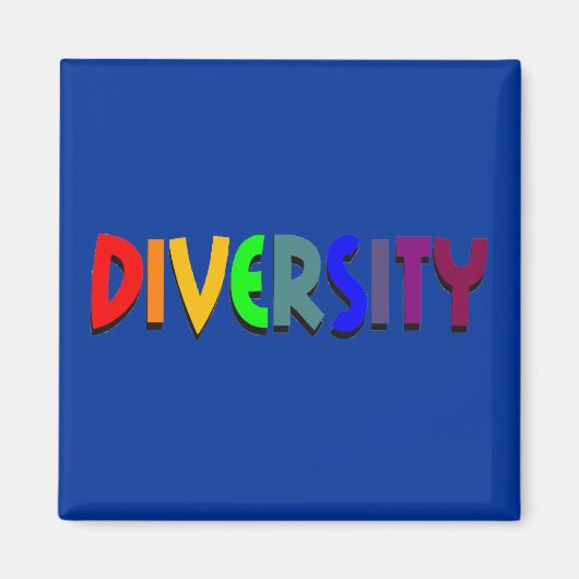 Diversity Square Magnet Magneet (Voorkant)