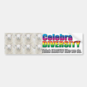 Diversticker vieren bumpersticker