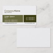 Divided band - Shades van Khaki Visitekaartje (Voorkant / Achterkant)