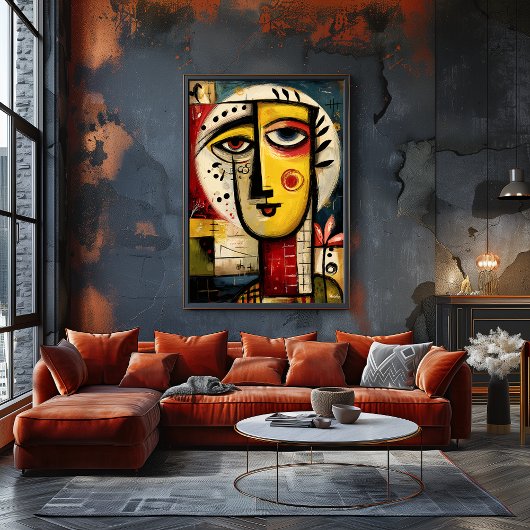 Divided Presence — Contemporary Abstract Poster