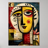 Divided Presence — Contemporary Abstract Poster (Voorkant)