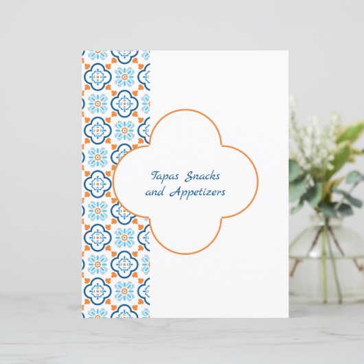 Divider Page for Blue Orange Spanish Tile Classeur (Debout devant)