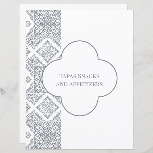 Divider Page for Grey Spanish Tile Classeur (Devant / Derrière)