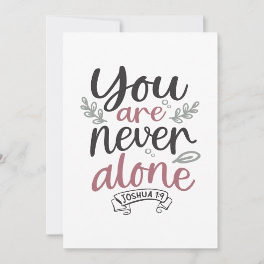 Divine Assurance - Joshua 1:9 Christelijk ontwerp Bedankkaart (Voorkant)