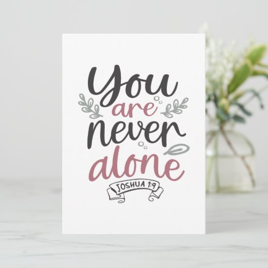 Divine Assurance - Joshua 1:9 Christelijk ontwerp Bedankkaart (Staand voorkant)