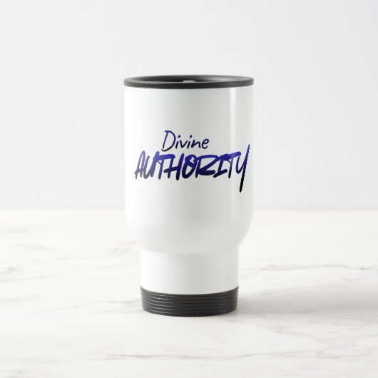 Divine AUTHORITY – Blue Gradient Design Travel Mug (Centre)