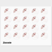 Divine Boho Blush & Roos Bruiloft Ronde Sticker (Vel)