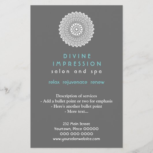 Divine Cyan Impression Verticaal Flyer (Voorkant)