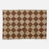 Divine Diamond Pattern_Chocolate Mocha_monogram Theedoek (Horizontaal)