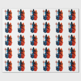Divine Dualiteit: Blauwe Shiva & Ganesha T-Shirt Cadeaupapier
