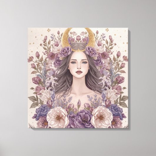 Divine Feminine Boho Wall Art | Sacred Canvas Afdruk (Voorkant)