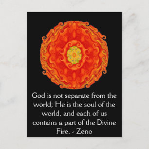 Divine Fire QUOTATION BY Zeno of Elea Briefkaart