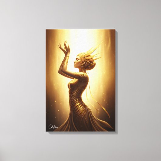 Divine Golden Goddess Canvas Art (Voorkant)