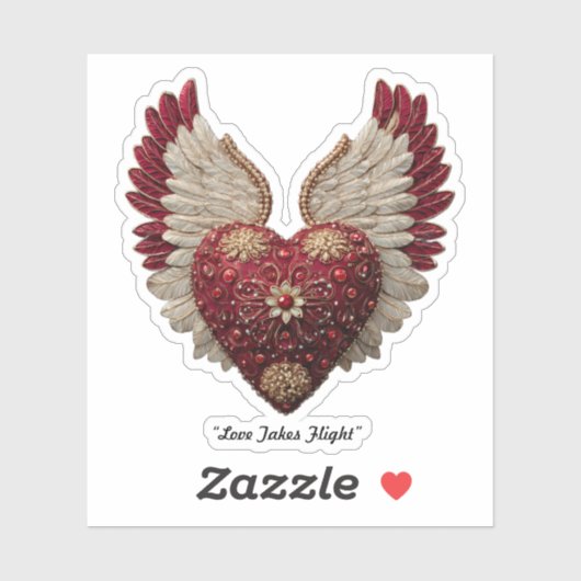 "Divine Heart Wings" Sticker (Vel)