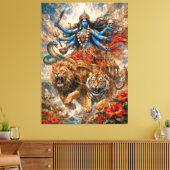 Divine Kali Chariot Canvas Afdruk (Insitu (Woonkamer))