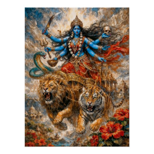 Divine Kali Chariot Perfect Poster (Voorkant)
