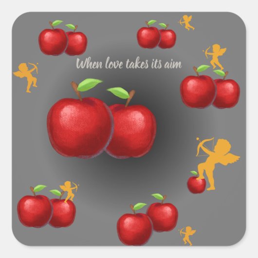 Divine Love Vierkante Sticker (Voorkant)