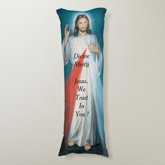 Divine Mercy Body Pillow Lichaamskussen (Voorkant Verticaal)