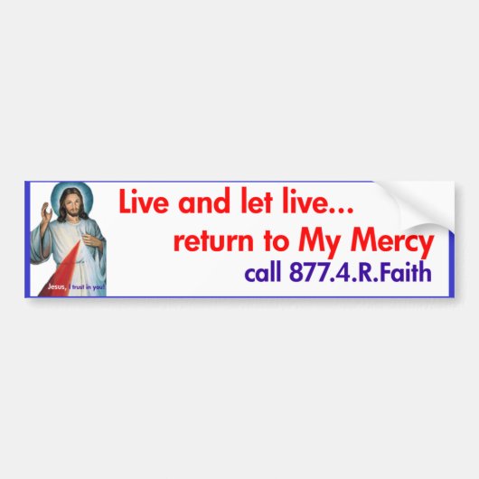 Divine Mercy bumper sticker (Voorkant)