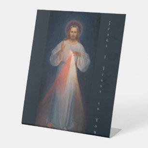 Divine Mercy by Kazimierowski Eugene Reclamebord Met Voetstuk