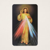 Divine Mercy Catholique Funéraire Carte Sainte - (Devant)