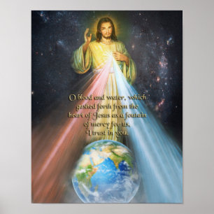Divine Mercy Devotional Afbeelding. Poster