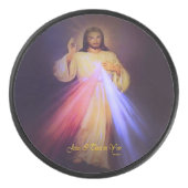 Divine Mercy Gold Hockey Puck (Voorkant)