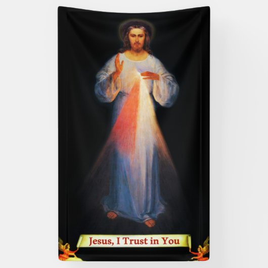 Divine Mercy Jesus Banner 3'x5' (Verticaal)