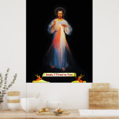 Divine Mercy Jesus Faustina 02 Print Poster 2020 (Keuken)