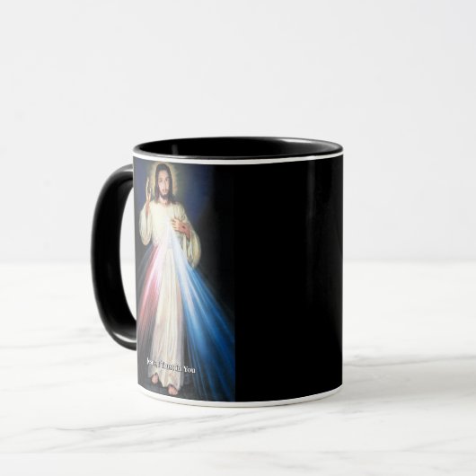 DIVINE MERCY JESUS IK VERTROUW IN JE GEAR MOK (Voorkant links)