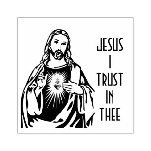 Divine Mercy Jesus Ik vertrouw op de katholieke Rubberstempel