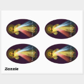 Divine Mercy Jesus Oval Stickers (Vel)