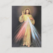 Divine Mercy of Jesus Chaplet St. Faustina Prayer Visitekaartje (Voorkant)