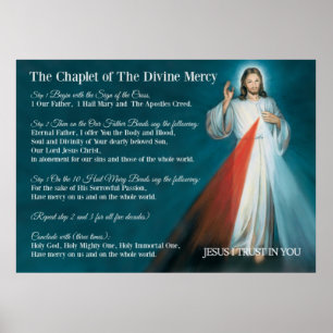 Divine Mercy Prayer - JESUS ik vertrouw op jou Poster
