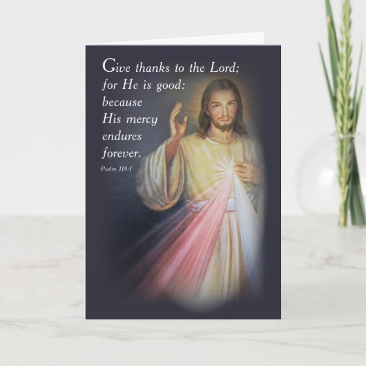 Divine Mercy Thinking of You Kaart (Voorkant)