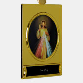 Divine Mercy Verguld Banner Ornament (Rechts)