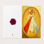 Divine Miséricorde Catholique Condolence Merci Car (Outside Unfolded)
