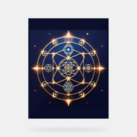 Divine Radiance – 5: Illuminated Universal Energy Acryl Bord (Voorkant)