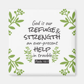 Divine Refuge - Psalm 46:1 voor Spiritueel Comfort Magneet