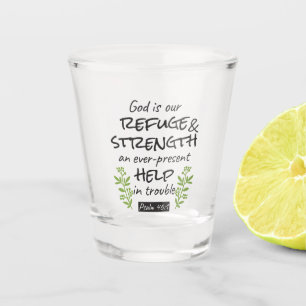 Divine Refuge - Psalm 46:1 voor Spiritueel Comfort Shot Glas